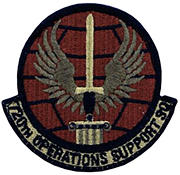 Air Force 720th Operations Support Squadron Spice Brown OCP Scorpion Shoulder Patch With Velcro